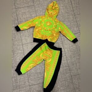 Kids Green and Gold Versace set